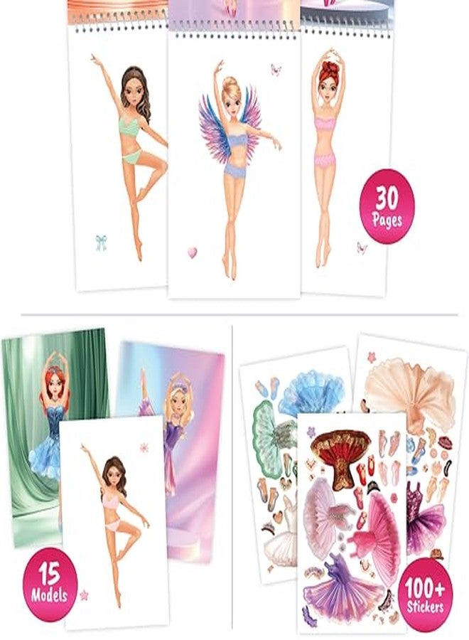 BSCOOL Sticker Dress Up Ballet - Sticker Activity Book for Kids. Learn Girls Fashion Design for Ballet with Stickers and Guides for Kids 5 and up. with 100+ Removable Stickers - Image 4